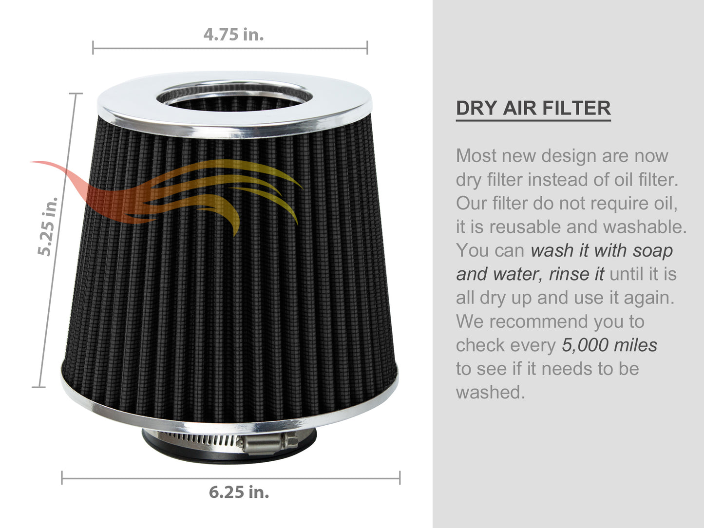 Short Ram Air Intake Kit For 2000-2003 Toyota Rav4 2.0L L4, 2004-2005 Rav4 2.4L L4 | Rtunes Racing | WSI-TY-12GYB