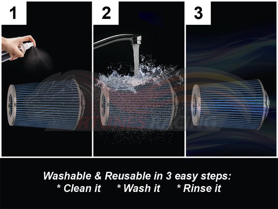 BLUE 4" 102mm Truck Cone Air Filter | Rtunes Racing | AFL4B