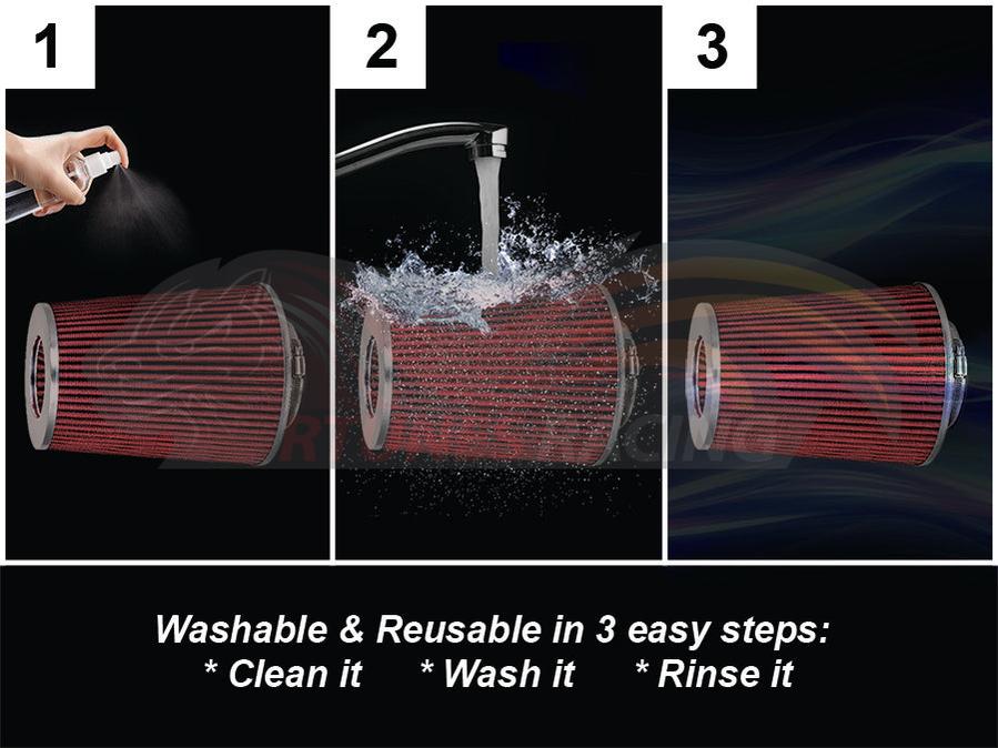 RED 4" 102mm Truck Cone Air Filter | Rtunes Racing | AFL4R