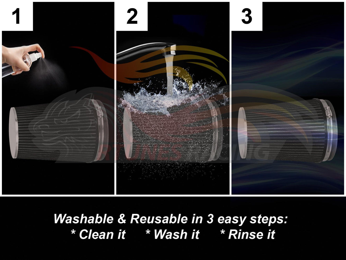 Heat Shield Air Intake Kit For 2000-2006 Tahoe & Yukon 4.8L/5.3L V8 | Rtunes Racing | HI-CD-01CK-04