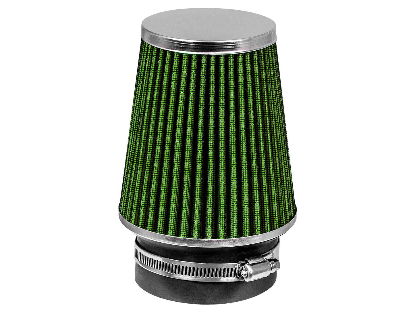 GREEN 3.5" 89 mm Inlet Narrow Cone Replacement Performance Washable Clamp-On Dry Air Filter AFN35GN