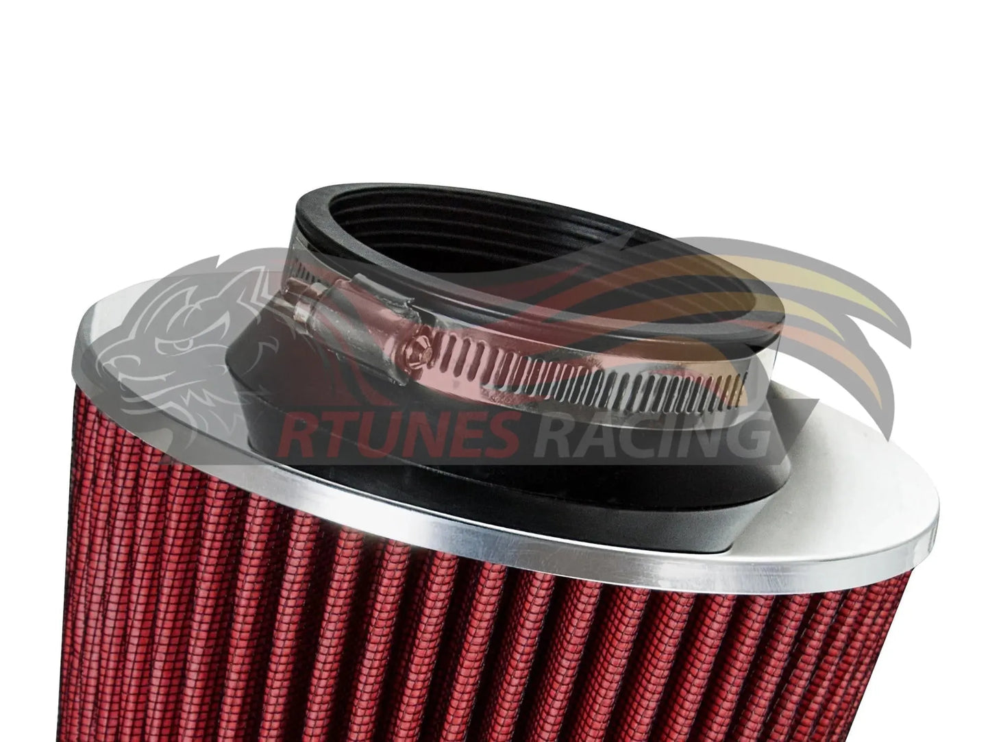 RED 3" 76mm Cone Air Filter | Rtunes Racing | AF3R