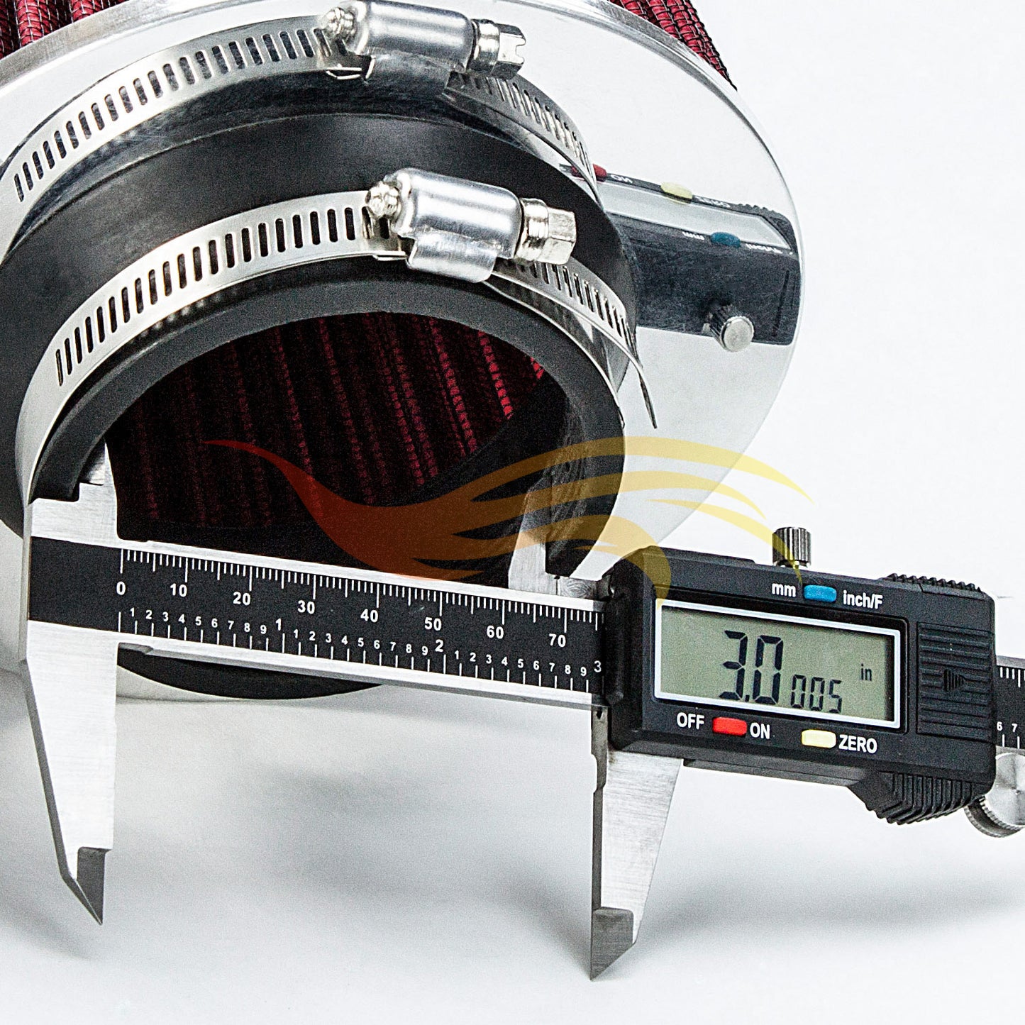 RED 3" 76mm Cone Air Filter | Rtunes Racing | AF3R