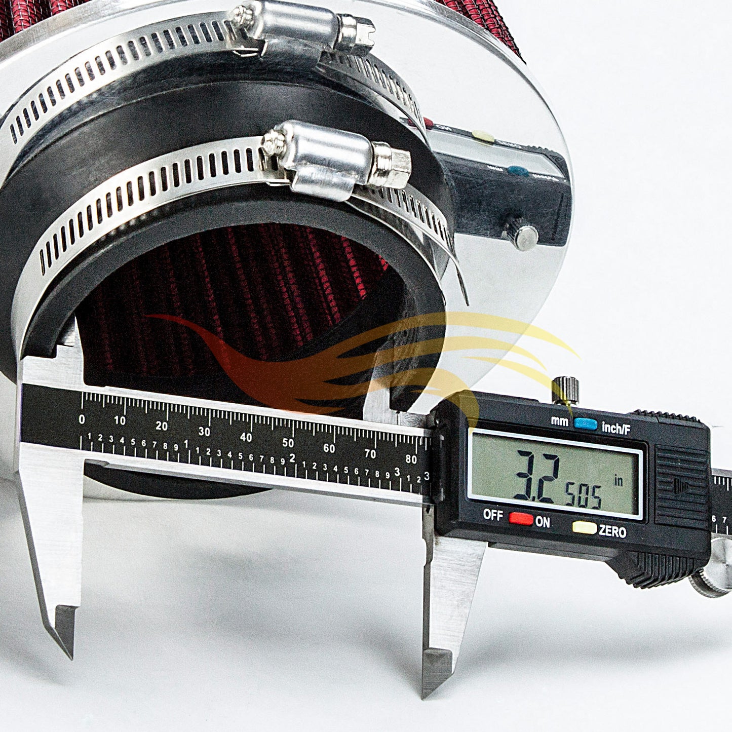 RED 3.25" 82.5mm Cone Air Filter | Rtunes Racing | AF325R