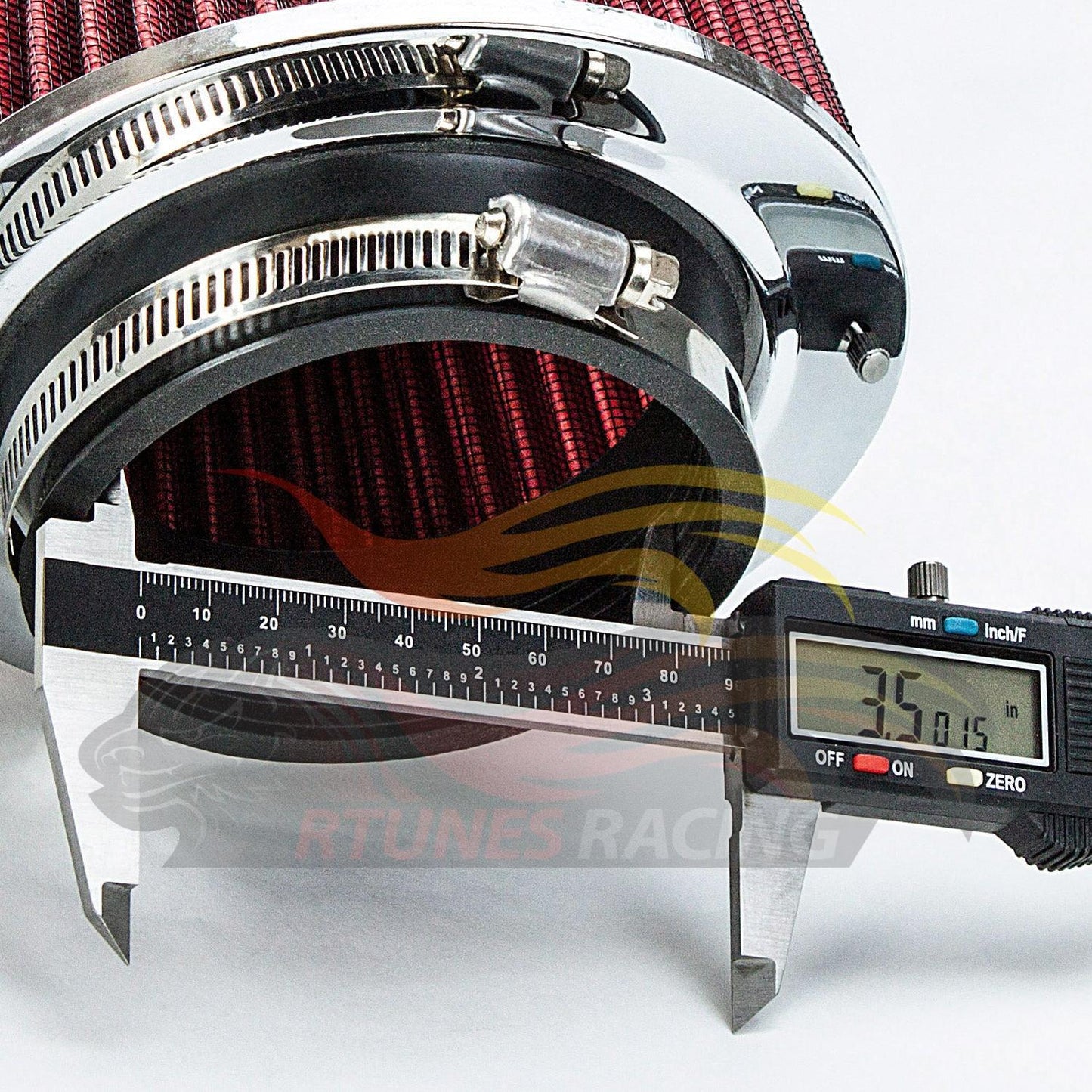 RED 3.5" 89mm Cone Air Filter | Rtunes Racing | AF35R