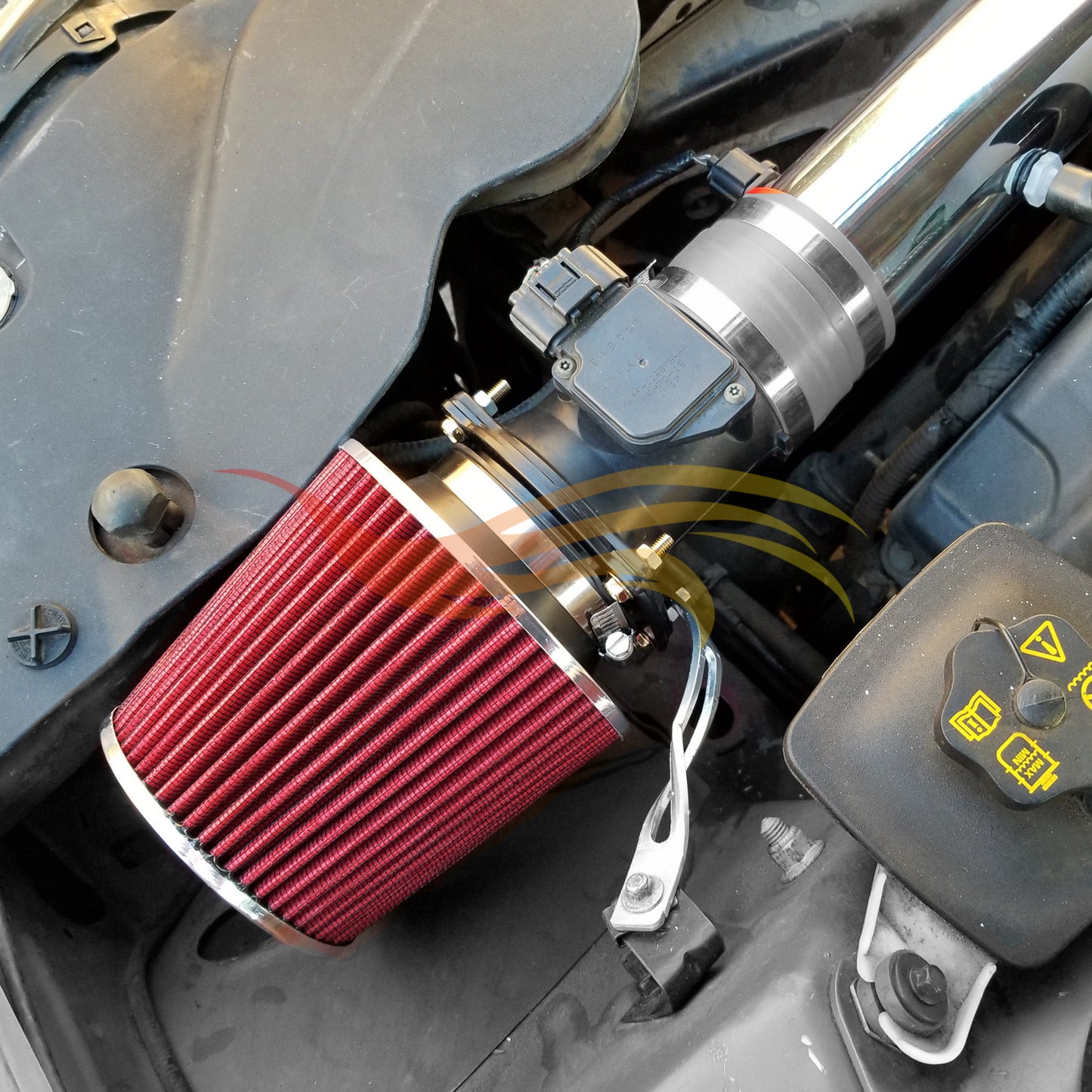 RED 3" 76mm Cone Air Filter | Rtunes Racing | AF3R