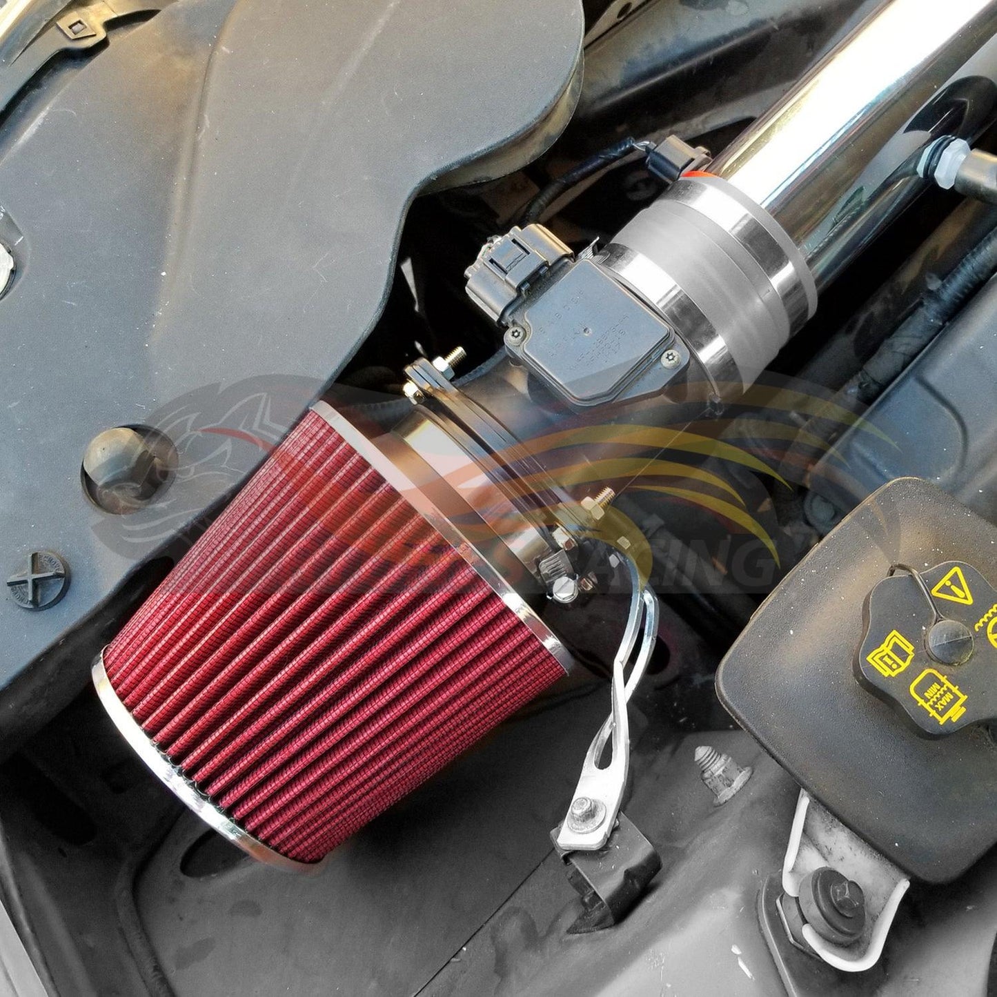 RED 2.5" 63.5mm Cone Air Filter | Rtunes Racing | AF25R