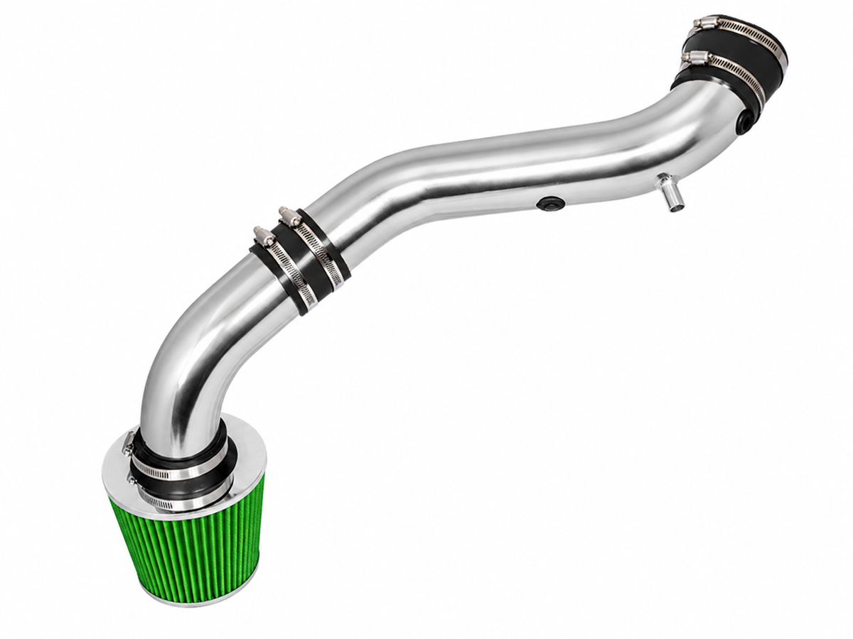 Cold air intake kit for 2004-2009 Dodge Durango 3.7L/4.7L/5.7L, green with polished pipe – Rtunes Racing CI-DG-12