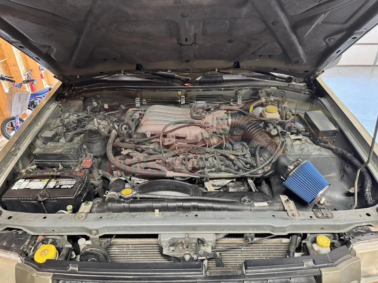 Mass Air Flow Sensor Intake MAF Adapter & Blue Filter | Rtunes Racing | FAKIT-UNVBL