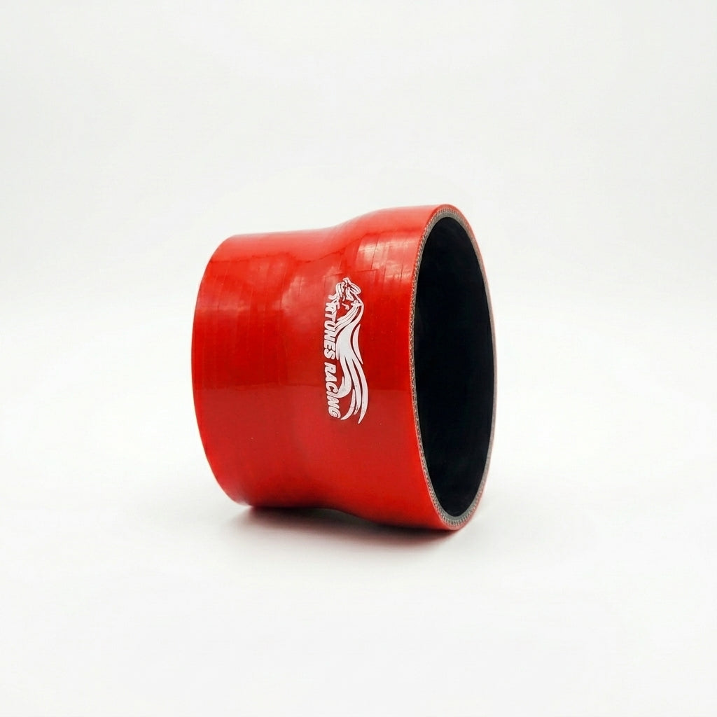 4"-3.5" inch (102mm to 89mm) Silicone Coupler Hose with T-Bolt Clamps | Rtunes Racing | RED SH-SR102-89R-TC
