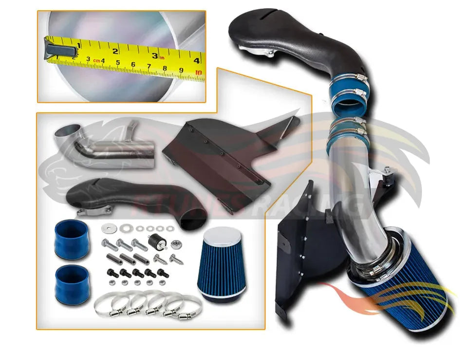 Heat Shield Air Intake Kit For 1996-2004 S-10/Blazer, 1996-2001 Jimmy, 1996-2004 Sonoma V6 4.3L | Rtunes Racing | HI-CH-01BL