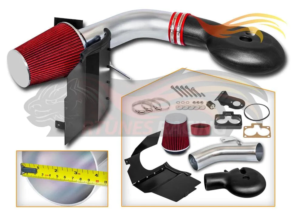 Heat Shield Air Intake Kit For 1997-1998 Dodge Dakota, 1998-2003 Durango V8 5.2L/5.9L | Rtunes Racing | HI-DG-01RD