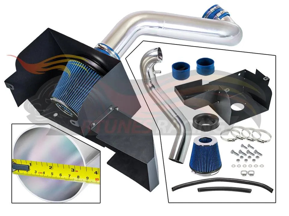 Heat Shield Air Intake Kit For 2013-2018 Ram 1500 3.6L V6 (No Classic) & 2019-2024 Ram 1500 (Classic Only) 3.6L V6 | Rtunes Racing | HI-DG-14BL