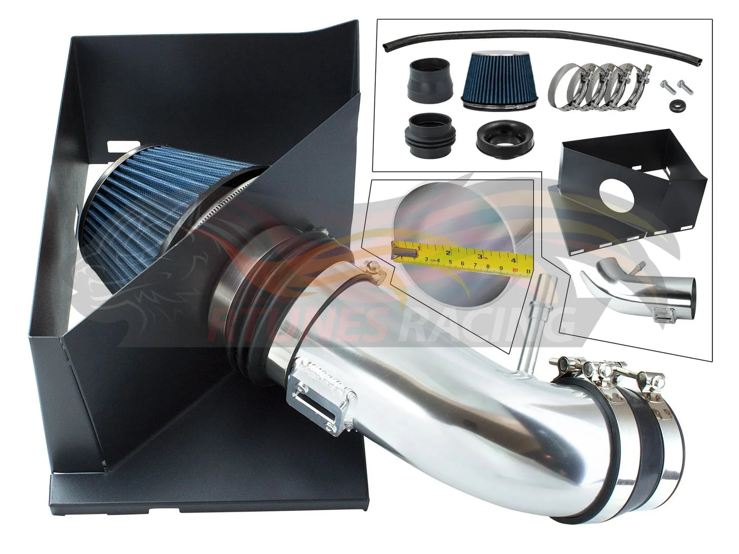 Heat Shield Air Intake Kit For 2014-2018 Ram 2500/3500 6.4L V8 | Rtunes Racing | HI-DG-15BL