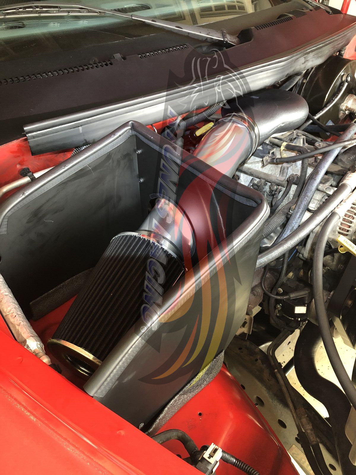 Heat Shield Air Intake Kit For 1994-2001 Ram 1500 5.2/5.9 V8 /1994-2002 Ram 2500 5.9 V8 | Rtunes Racing | RHI-DG-02BK