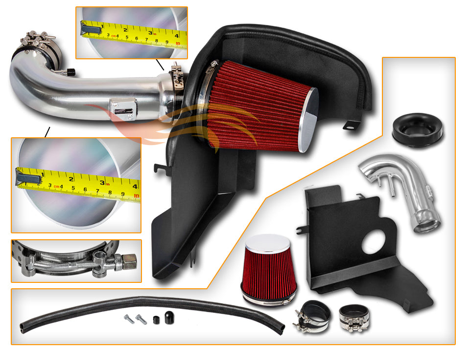 Heat Shield Air Intake Kit For 2011-2014 Ford Mustang 5.0L V8 | Rtunes Racing | HI-FD-06RD