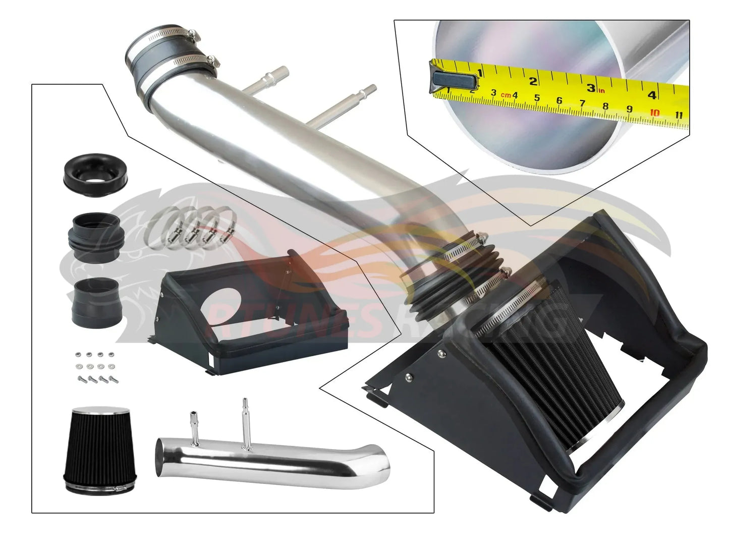 Heat Shield Air Intake Kit For 2015-2017 Ford F-150 3.5L N/A | Rtunes Racing | HI-FD-13CK