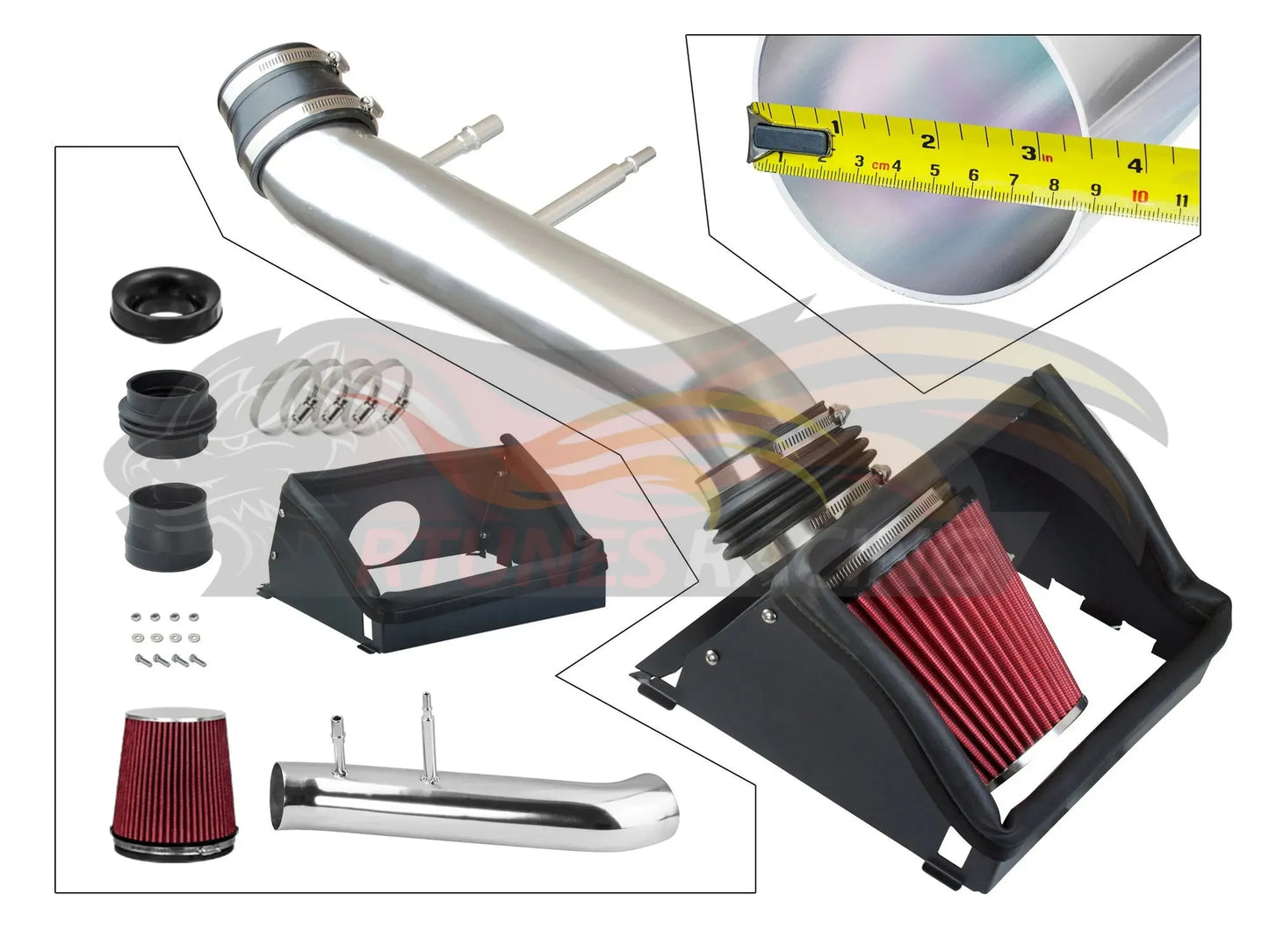 Heat Shield Air Intake Kit For 2015-2017 Ford F-150 3.5L N/A | Rtunes Racing | HI-FD-13RD