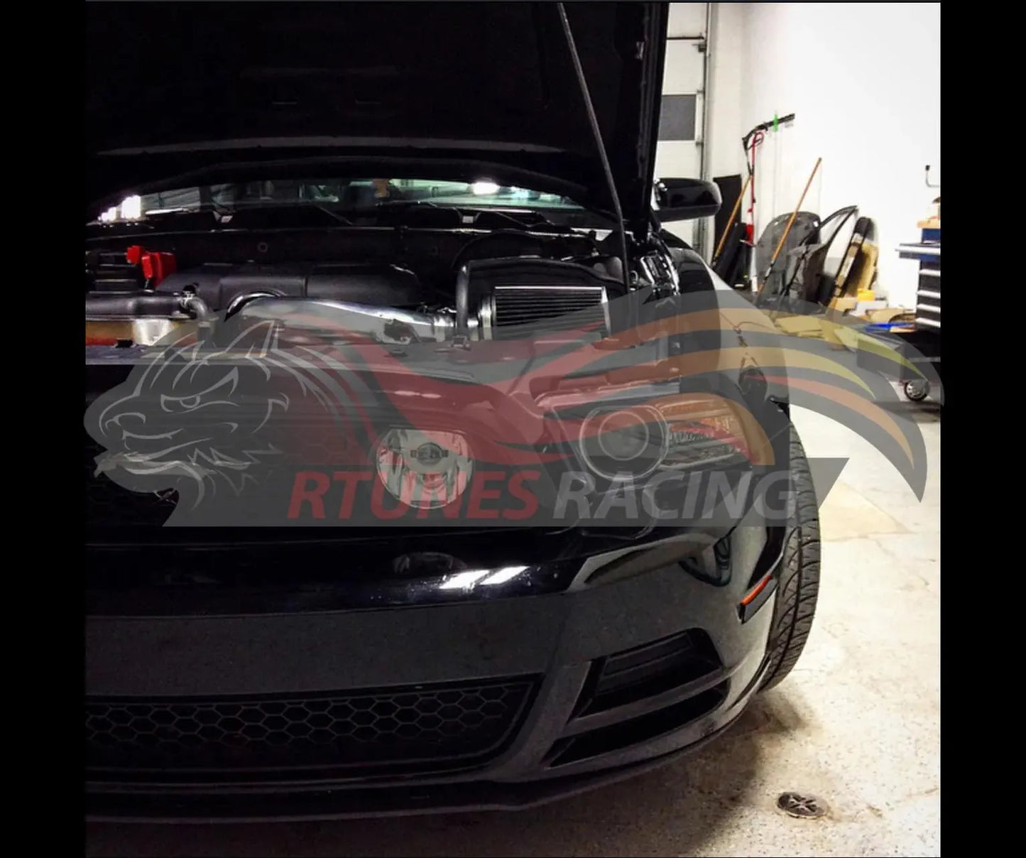 Heat Shield Air Intake Kit For 2011-2014 Ford Mustang 5.0L V8 | Rtunes Racing | HI-FD-06BL