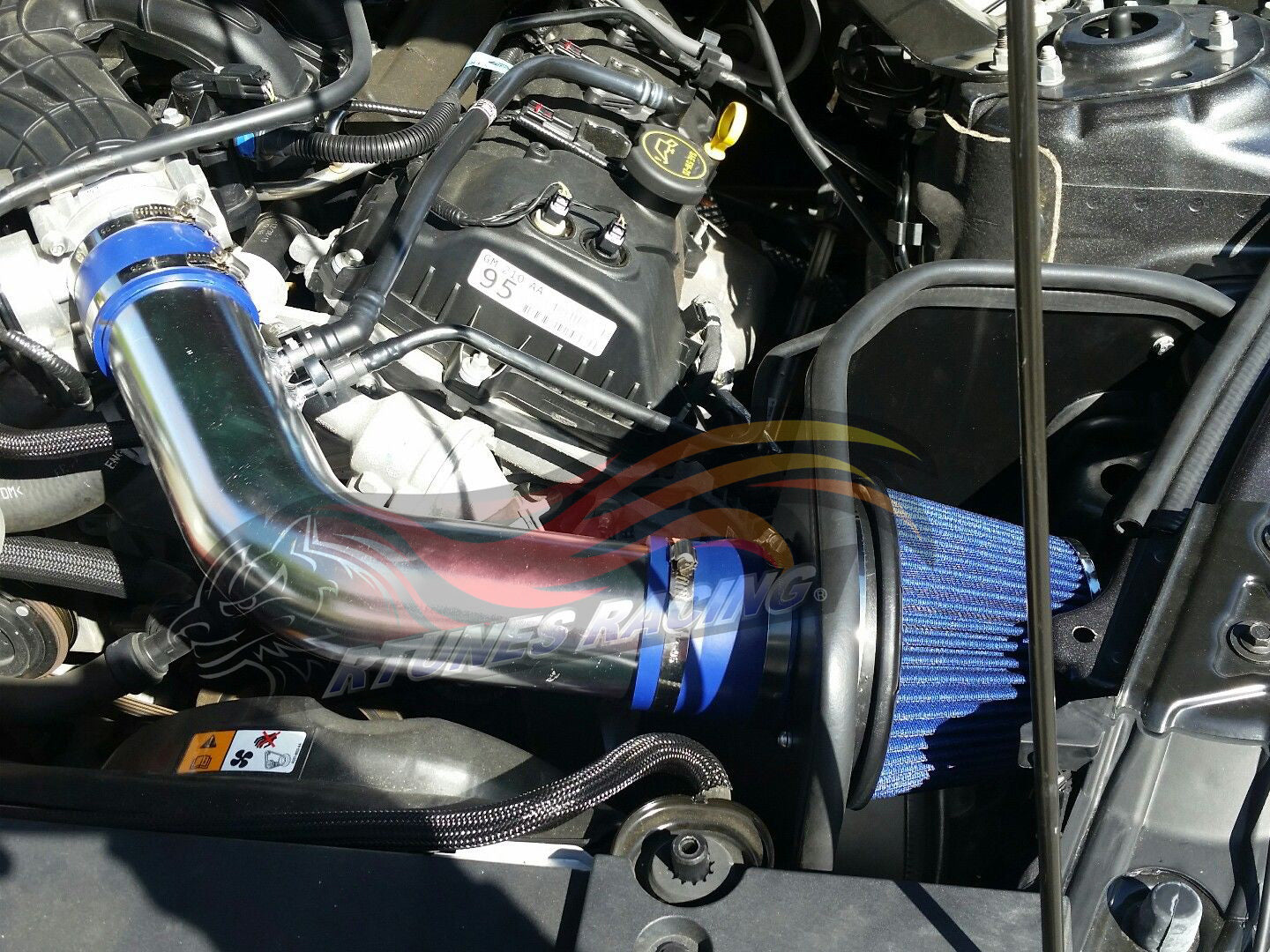 Heat Shield Air Intake Kit For 2015-2017 Ford Mustang 3.7L V6 | Rtunes Racing | RHI-FD-07BK