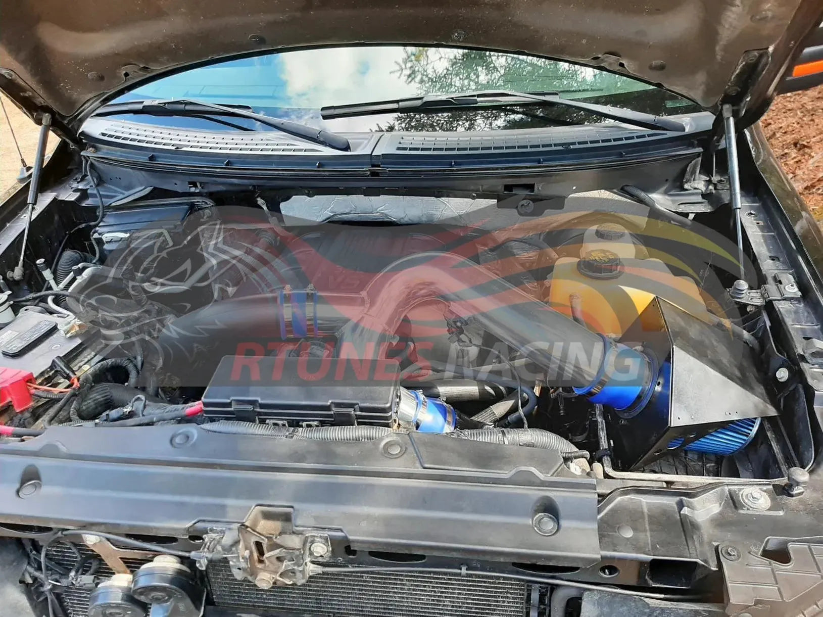 Heat Shield Air Intake Kit For 2012-2014 Ford F150 3.5L V6 Ecoboost | Rtunes Racing | HI-FD-08RD