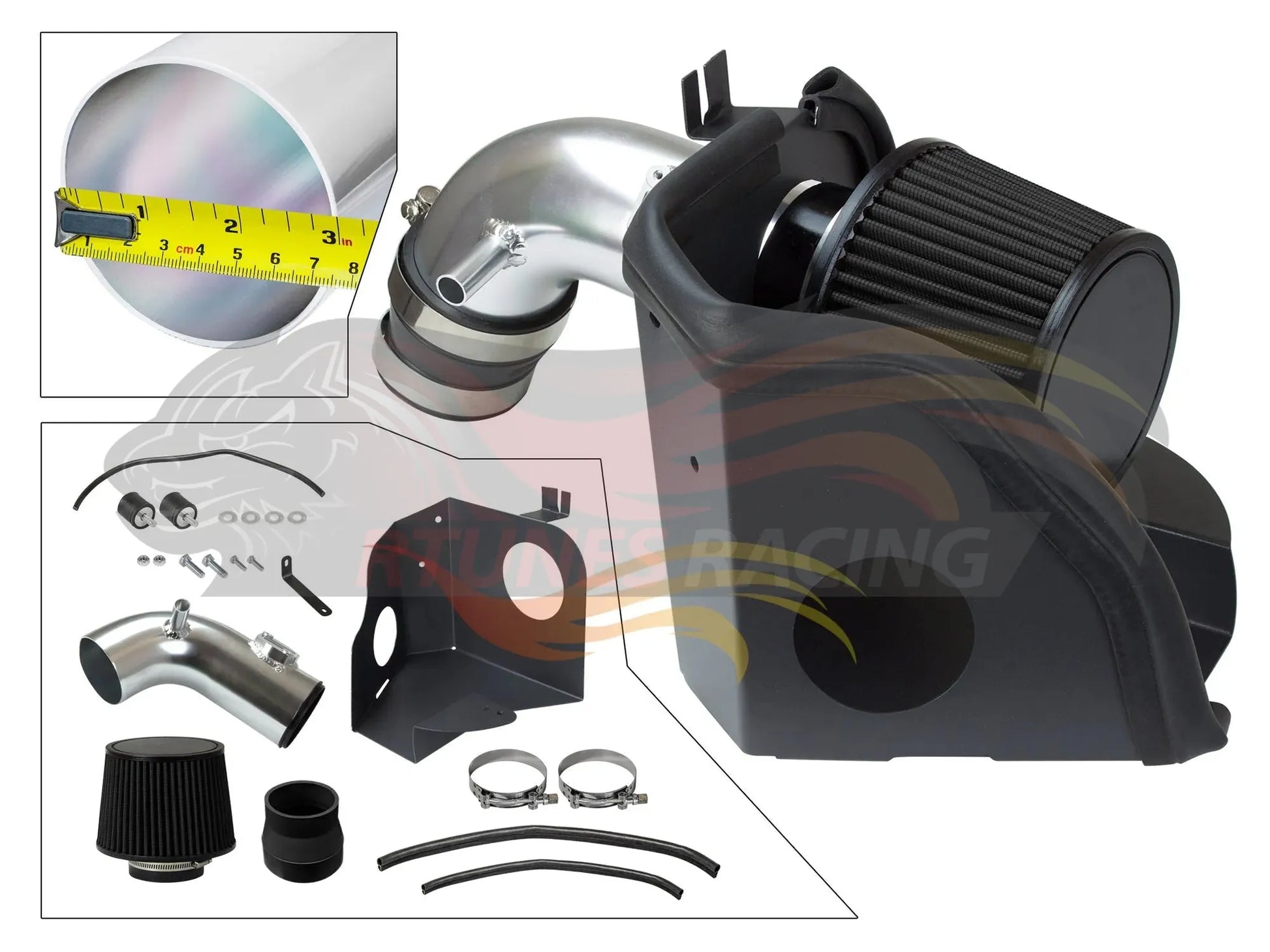 Heat Shield Air Intake Kit For 2006-2011 Honda Civic 1.8L | Rtunes Racing | HI-HD-02CK