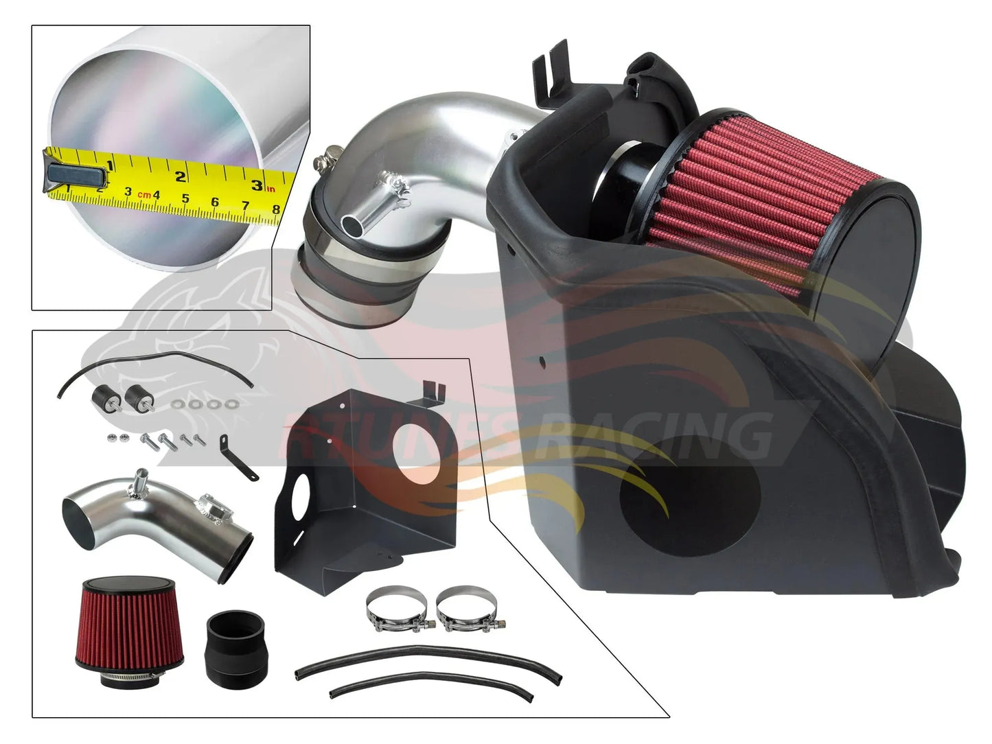 Heat Shield Air Intake Kit For 2006-2011 Honda Civic 1.8L | Rtunes Racing | HI-HD-02RD