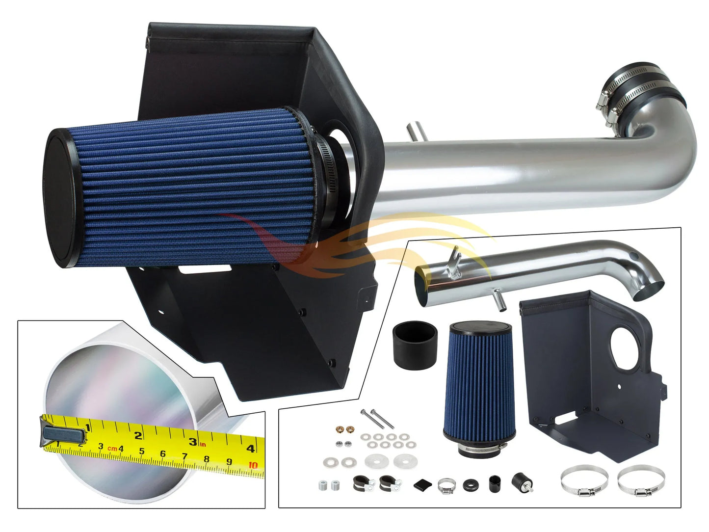 Heat Shield Intake For 12-18 Jeep Wrangler 3.6L V6 HI-JP-03BL