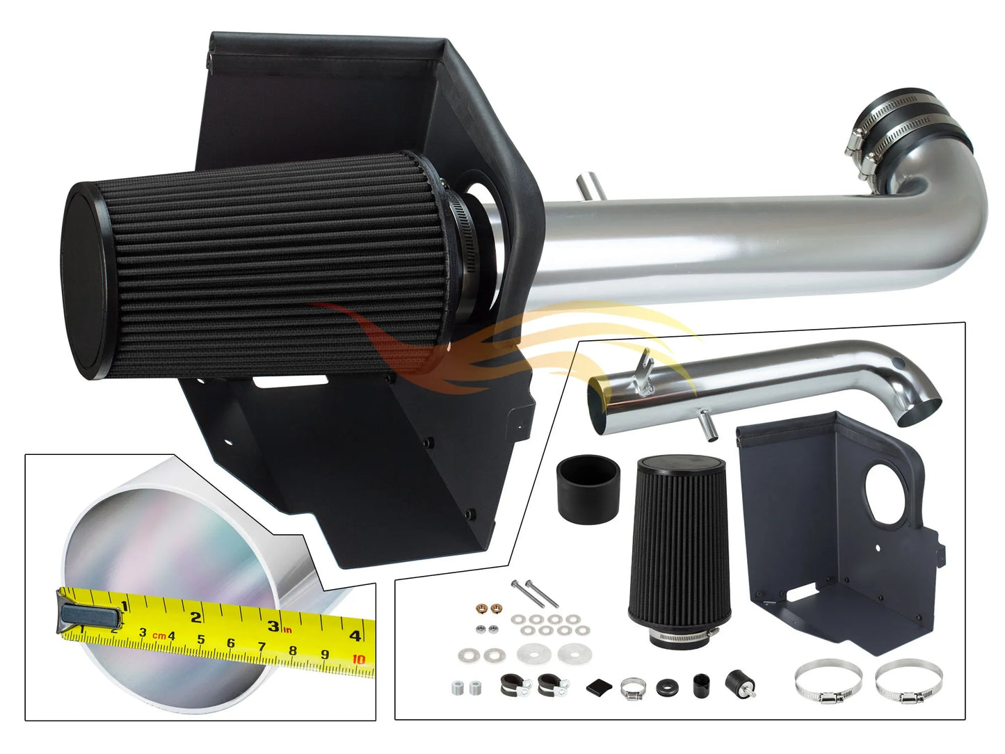 Heat Shield Intake For 12-18 Jeep Wrangler 3.6L V6 HI-JP-03CK