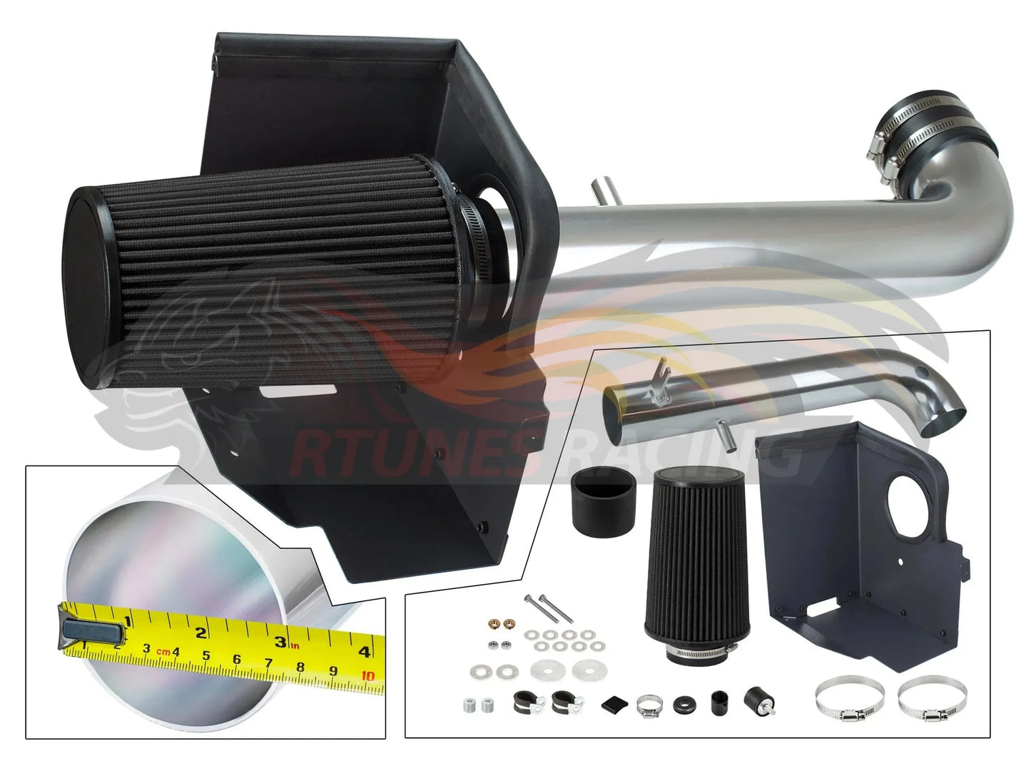Heat Shield Air Intake Kit For 2012-2018 Jeep Wrangler 3.6L V6 | Rtunes Racing | HI-JP-03CK