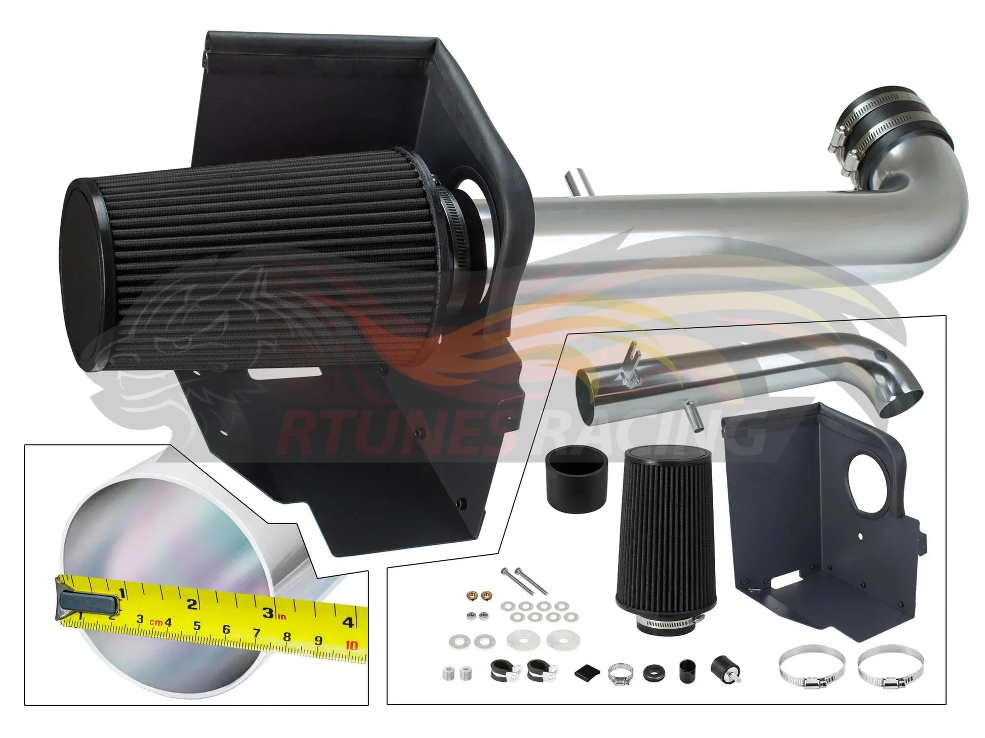 Heat Shield Air Intake Kit For 2012-2018 Jeep Wrangler 3.6L V6 | Rtunes Racing | HI-JP-03CK