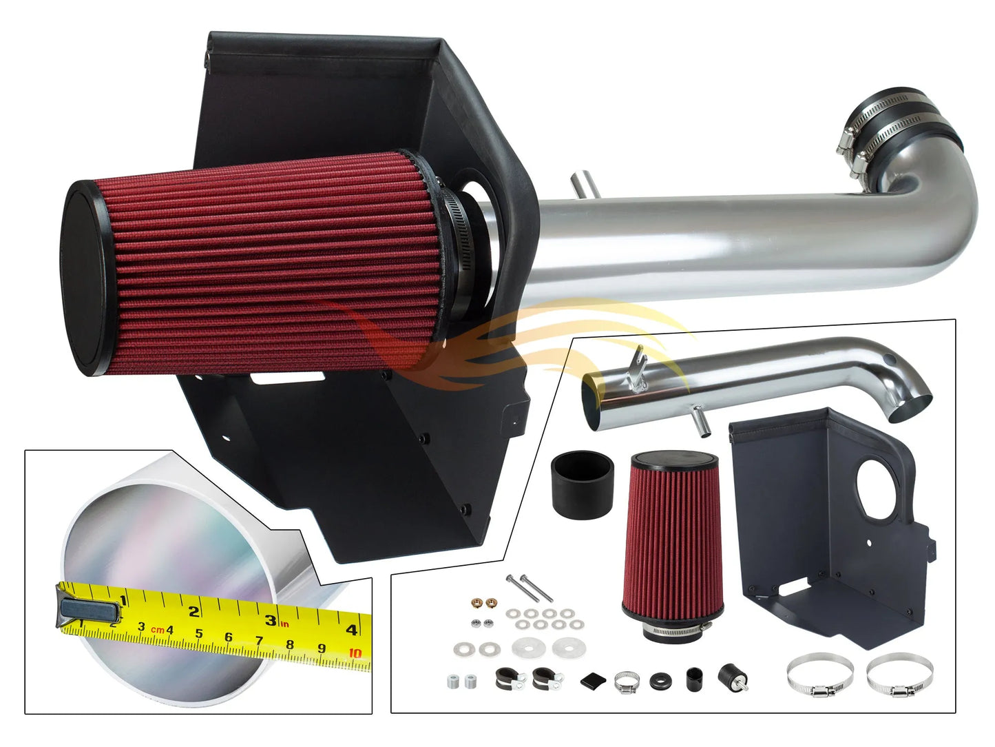 Heat Shield Intake For 12-18 Jeep Wrangler 3.6L V6 HI-JP-03RD