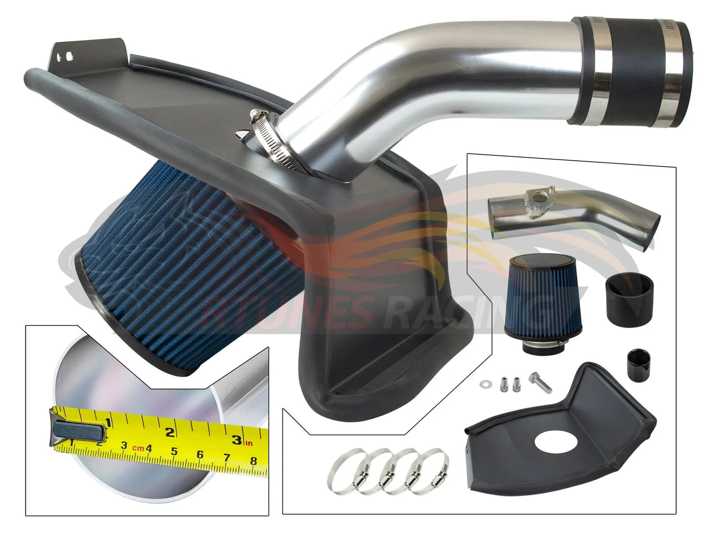 Heat Shield Air Intake Kit For 2015-2020 Wrx Sti 2.5L Turbo | Rtunes Racing | HI-SB-01BL