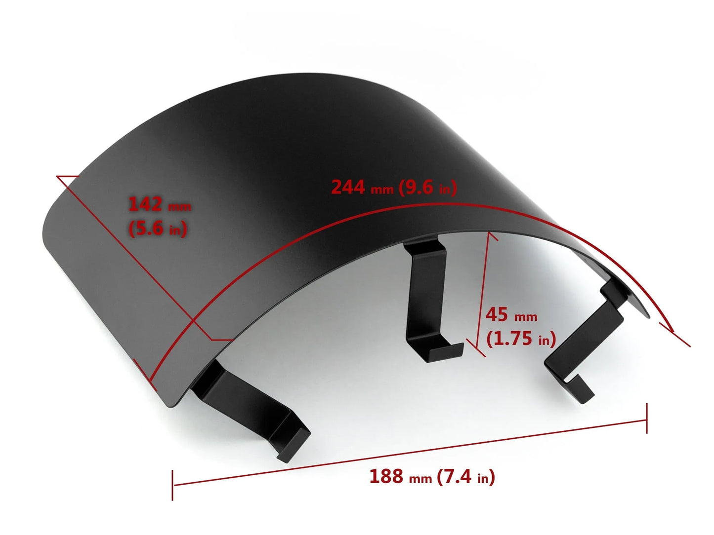 Universal Air Intake Cone Filter Shield Heat Stainless Steel Cover - BLACK | Rtunes Racing | HSHIELD001-BK