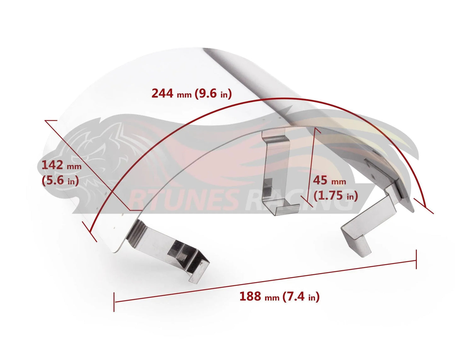 Universal Air Intake Cone Filter Shield Heat Stainless Steel Cover - Chrome | Rtunes Racing | HSHIELD001-SV