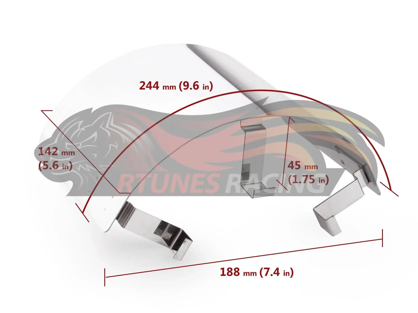 Universal Air Intake Cone Filter Shield Heat Stainless Steel Cover - Chrome | Rtunes Racing | HSHIELD001-SV