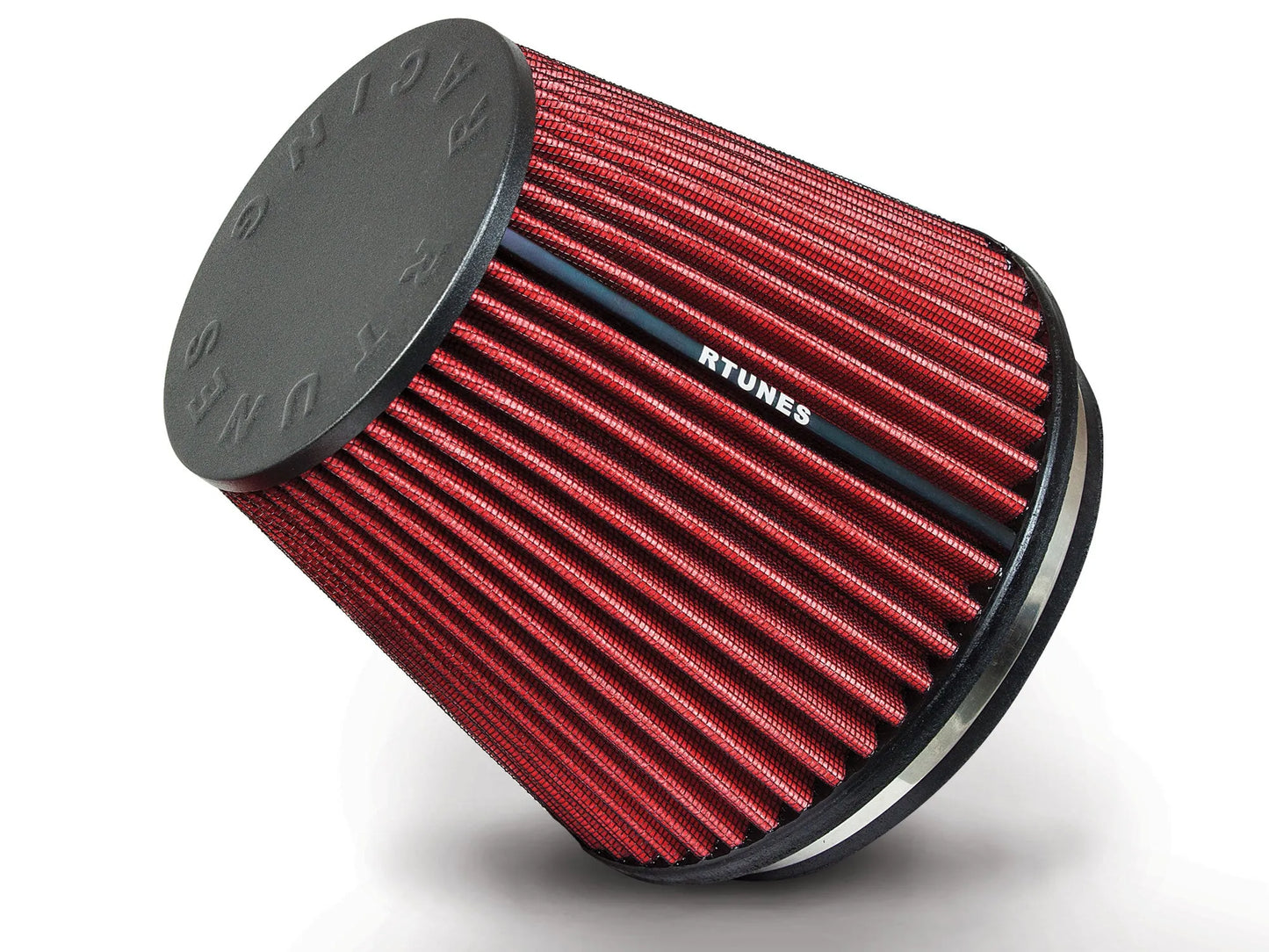 Rtunes RED 6" 102 mm Inlet Short Truck Cone Air Filter (6" Tall) RAFS6R