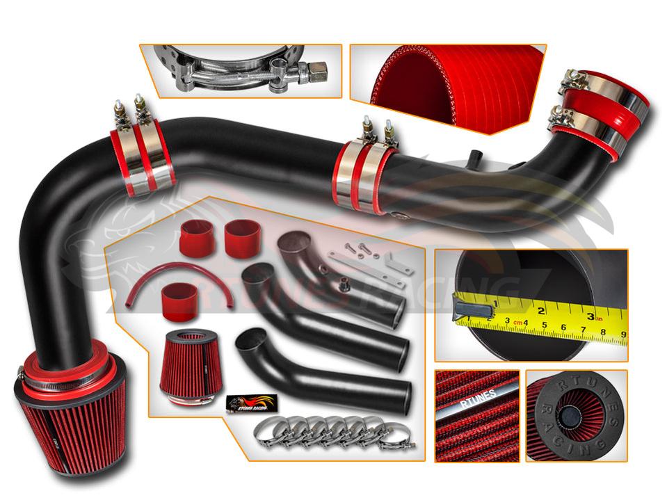 Cold Air Intake For 02-10 Dodge Ram 1500 3.7L V6 /4.7L V8 (3 Pieces) RCI-DG-06BK