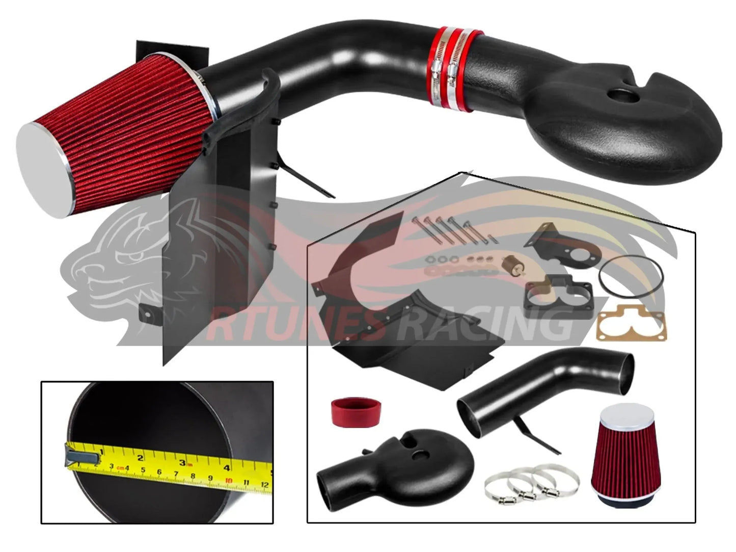 Heat Shield Air Intake Kit For 1997-1998 Dodge Dakota, 1998-2003 Durango V8 5.2L/5.9L | Rtunes Racing | RHI-DG-01MB