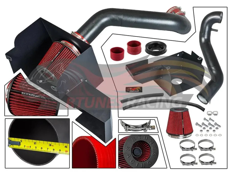Heat Shield Air Intake Kit For 2013-2018 Dodge 1500, Ram 1500 3.6L V6, 19 Dodge 1500 Classic, 19-21 Ram 1500 Classic 3.6L V6 | Rtunes Racing | RHI-DG-14BK