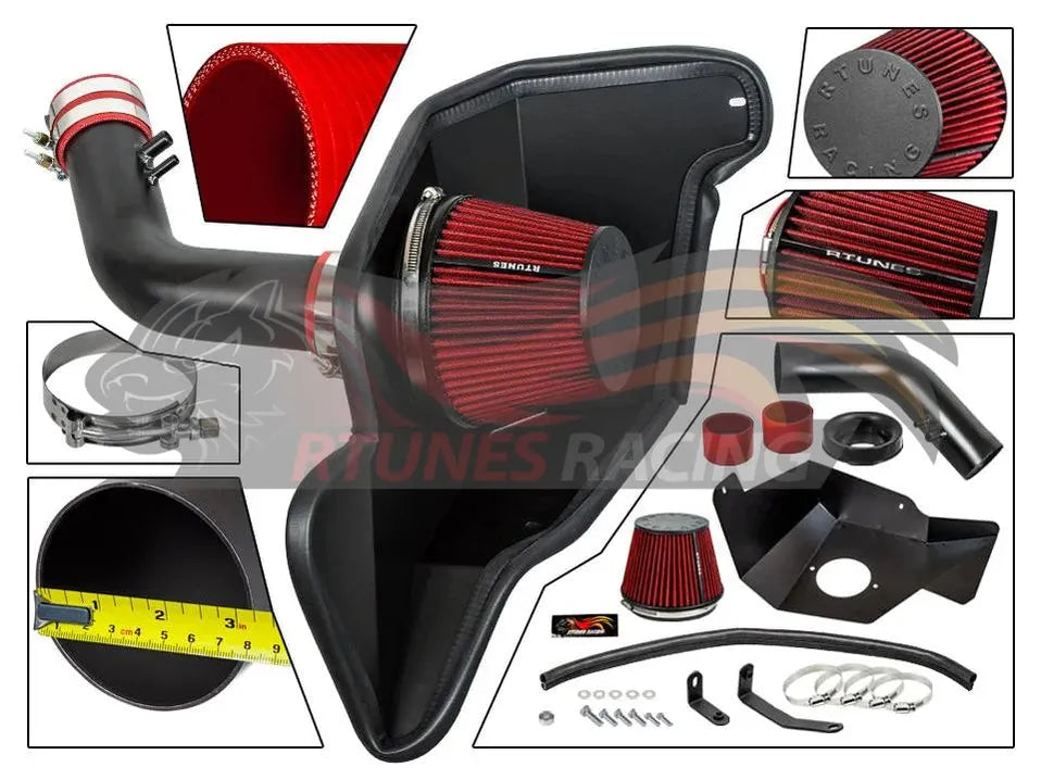 Heat Shield Air Intake Kit For 2015-2017 Ford Mustang 3.7L V6 | Rtunes Racing | RHI-FD-07BK