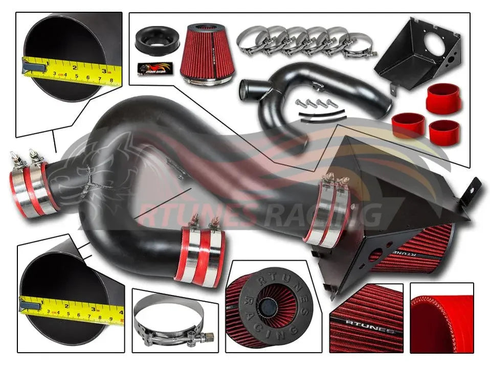 Heat Shield Air Intake Kit For 2012-2014 Ford F150 3.5L V6 Ecoboost | Rtunes Racing | RHI-FD-08BK