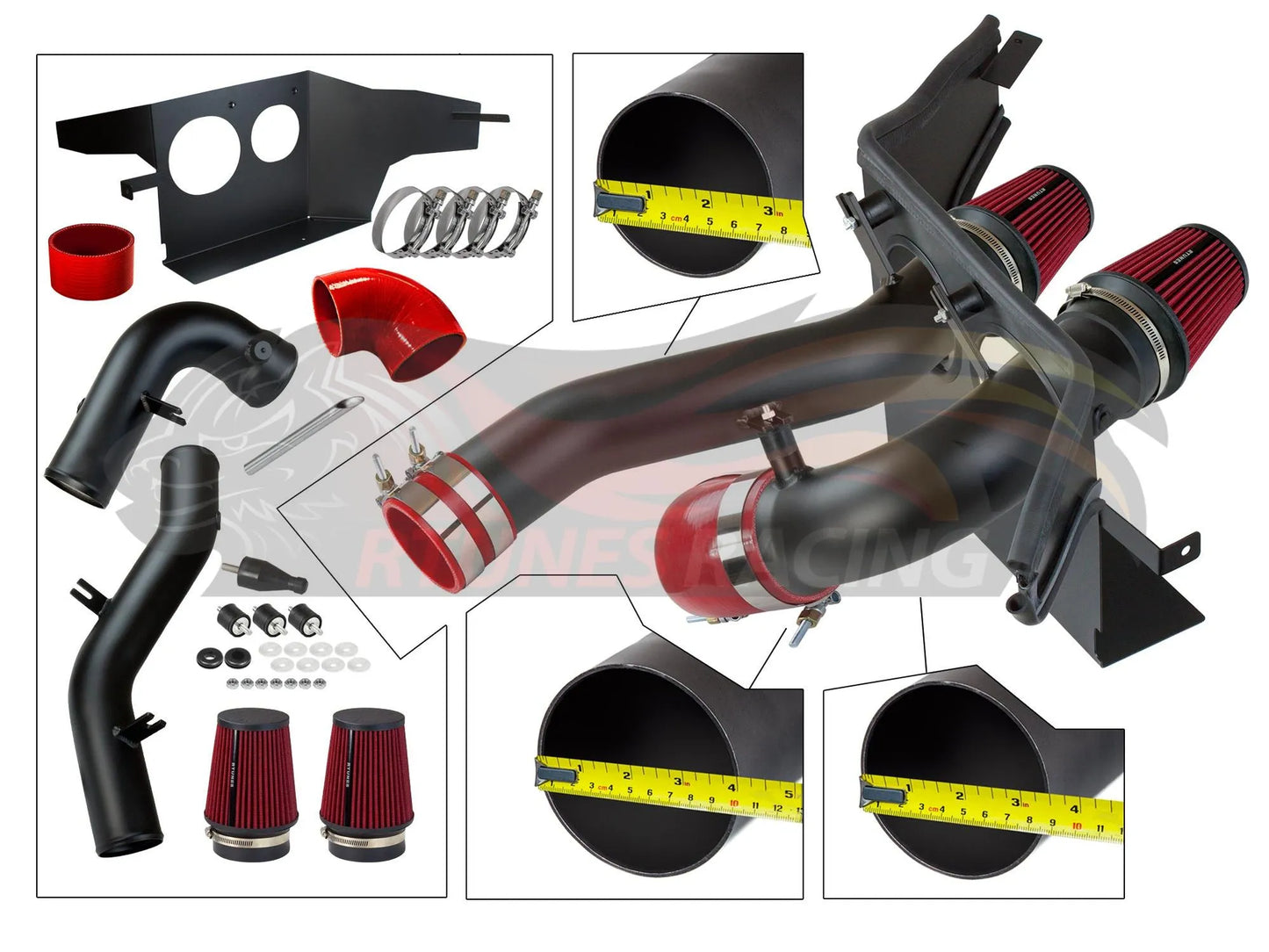 Heat Shield Intake For 15-23 Ford F-150/ 18-23 Ford Expedition/ 18-23 Lincoln Navigator/ 17-23 Ford F-150 Raptor 2.7L/3.5L V6 RHI-FD-11BK