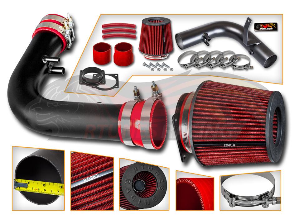 Short Ram Air Intake Kit For Ford 1997-2003 F150/Expedition 4.6L/5.4L V8, 1997-1999 F250 5.4L V8, 1998-1999 Lincoln Navigator 5.7L V8 | Rtunes Racing | RSI-FD-04BK