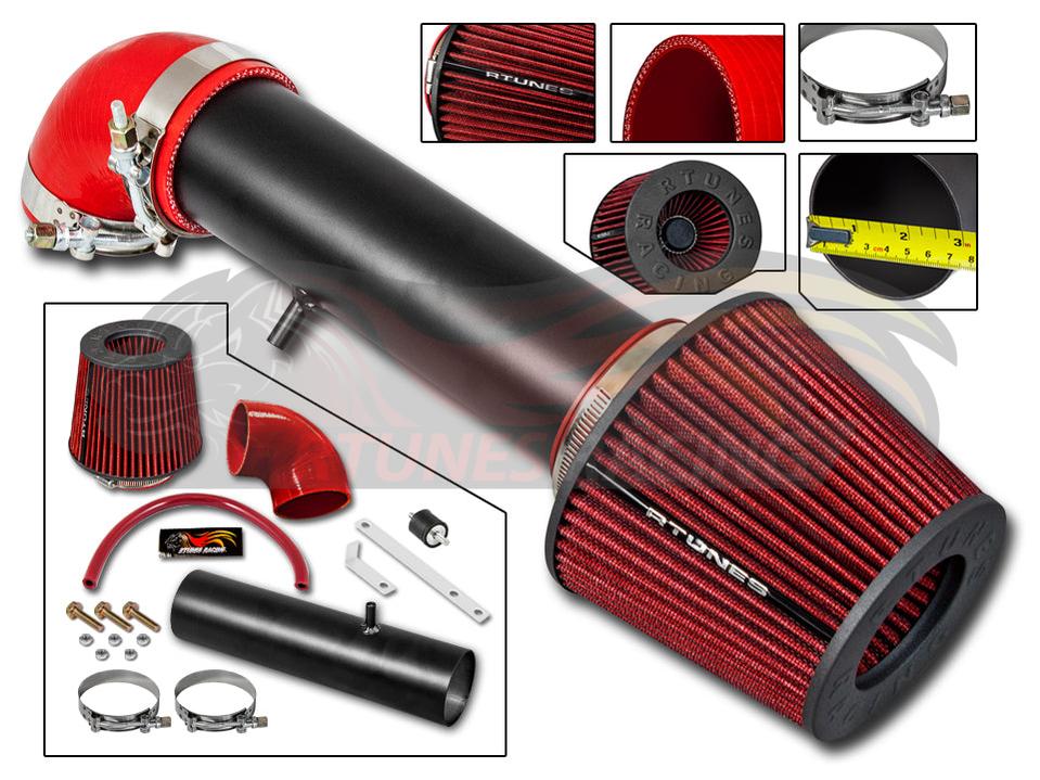Short Ram Air Intake Kit For Jeep 1997-2002 Cherokee, 1997-2004 Grand Cherokee 4.0L L6 | Rtunes Racing | RSI-JP-03BK