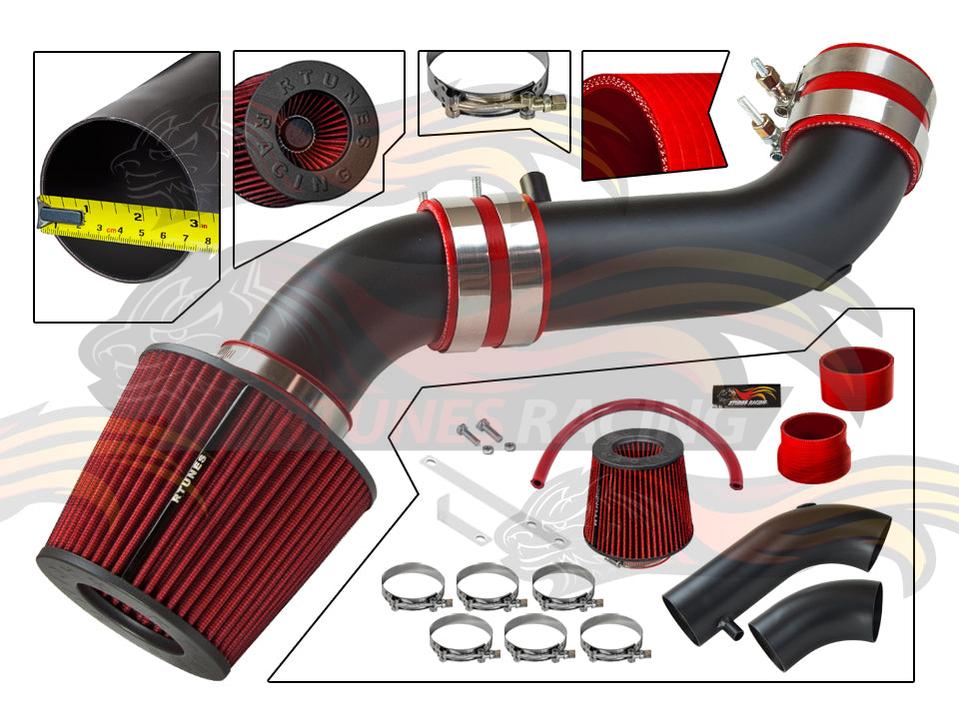 Short Ram Air Intake Kit For 2007-2011 Jeep Wrangler 3.8L V6 | Rtunes Racing | RSI-JP-09BK