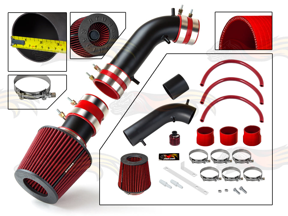 Short Ram Air Intake Kit For 1996-1998 Toyota 4Runner, 1995-1998 T100, Tacoma 3.4L V6 | Rtunes Racing | RSI-TY-13BK