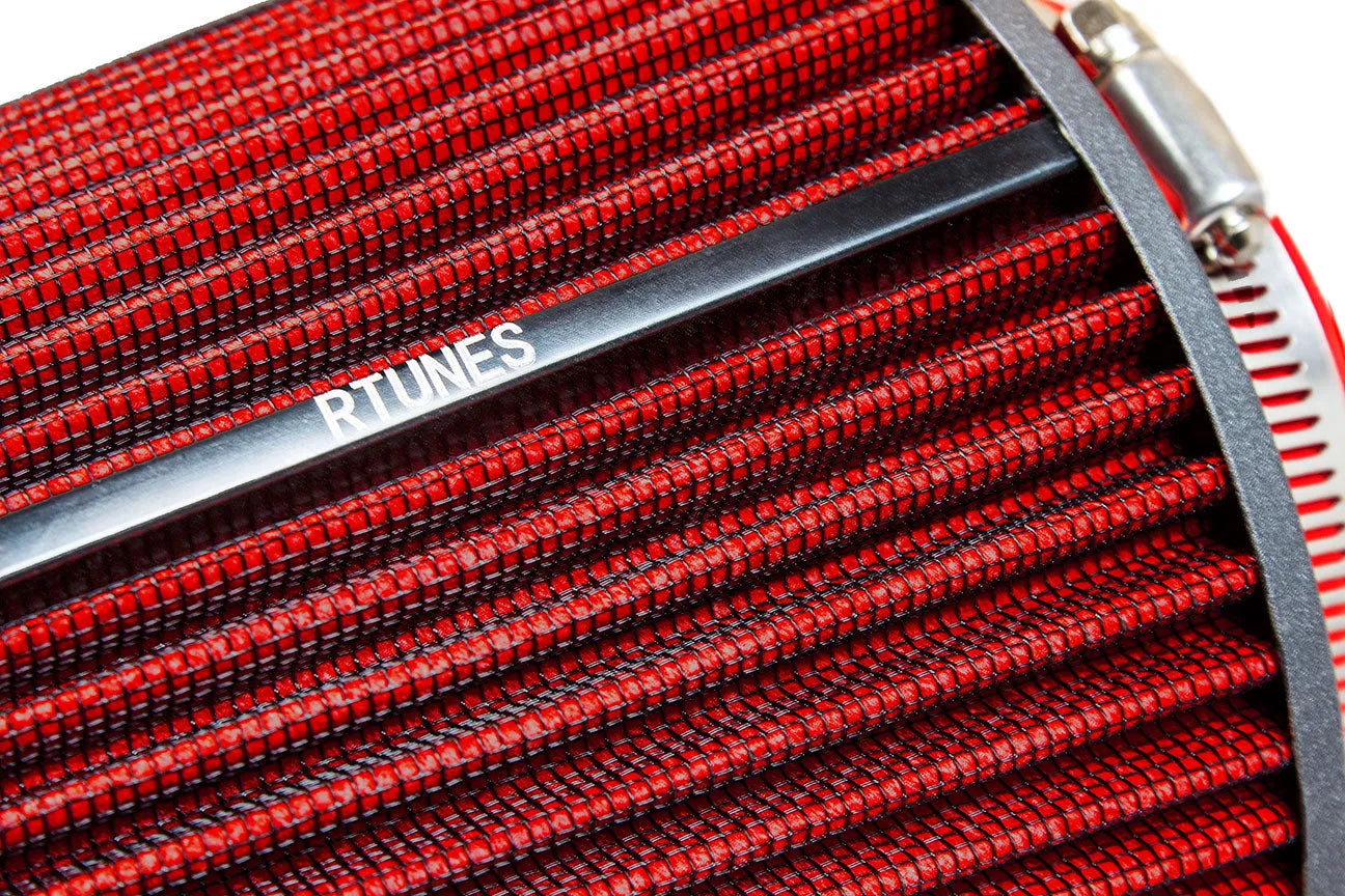 Rtunes RED 2.25"-4" 63.5-102 mm Inlet Cone Air Filter | Rtunes Racing | RAFR