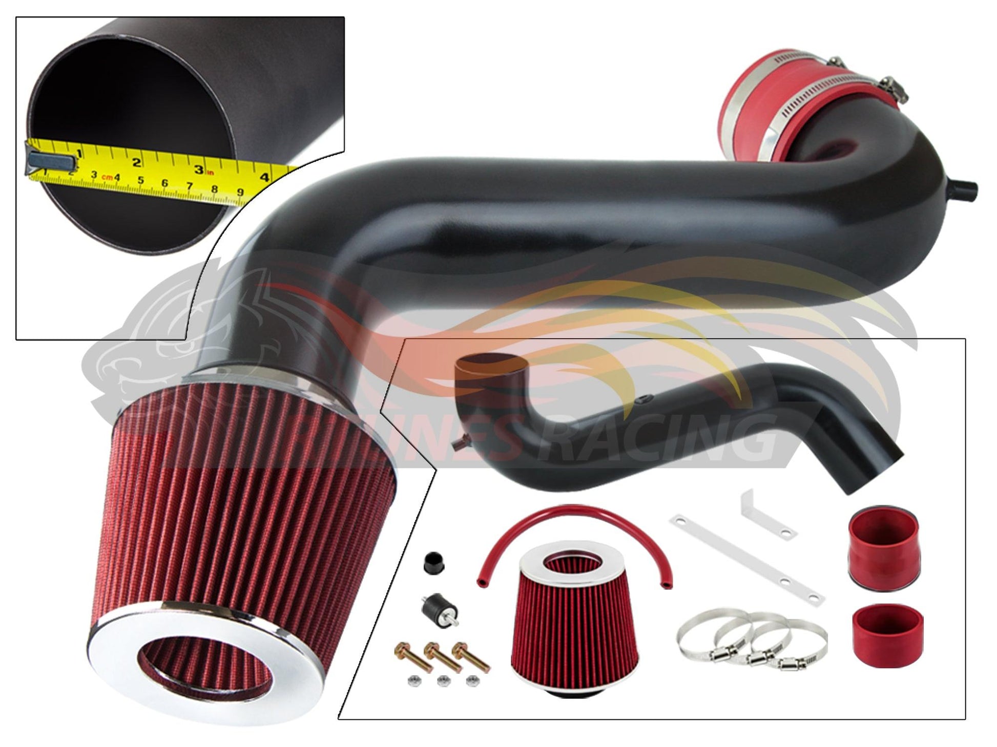 Short Ram Air Intake Kit For 2002-2007 Dodge Ram 1500 3.7L V6, 4.7L V8 | Rtunes Racing | RSI-DG-16MB