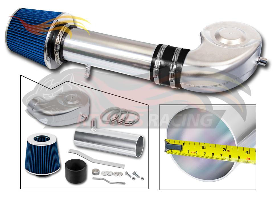 Short Ram Air Intake Kit For 1994-2001 Dodge Ram 1500 5.2L/5.9L V8, 1994-2002 Dodge Ram 2500 5.9L V8 (With Filter) | Rtunes Racing | SI-DG-22BL